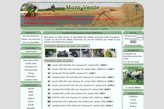Aperçu visuel du site http://www.motovente.com
