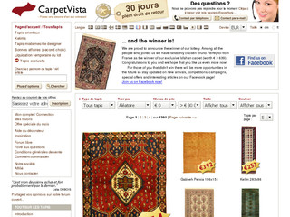 Aperçu visuel du site http://www.carpetvista.fr