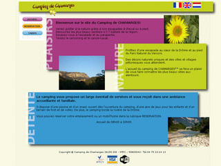 Aperçu visuel du site http://camping-chamarges-die.fr/