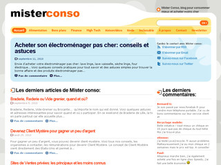 Aperçu visuel du site http://www.mister-conso.fr