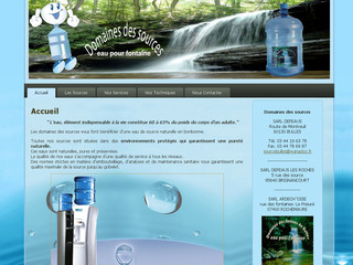 Aperçu visuel du site http://www.domaines-des-sources.com