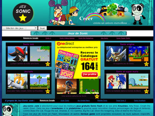 Aperçu visuel du site http://jeu-sonic.com