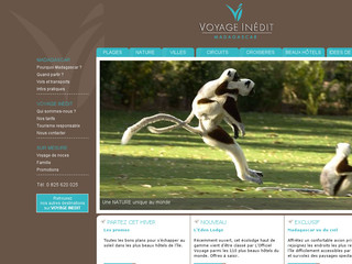 Aperçu visuel du site http://www.voyageinedit-madagascar.com/