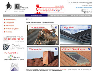 Aperçu visuel du site http://www.couvreur-toiture-grenoble.fr/