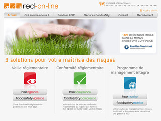Red-on-line.net - Solutions de maîtrise des risques en HSE et Sécurité Alimentaire