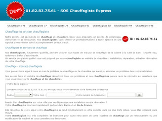 Aperçu visuel du site http://www.sos-chauffagiste-express.com