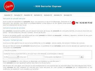 Aperçu visuel du site http://www.sos-serrurier-express.com