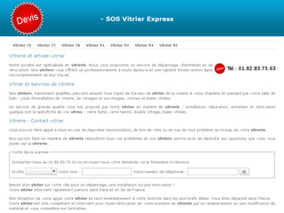 Aperçu visuel du site http://www.sos-vitrier-express.com