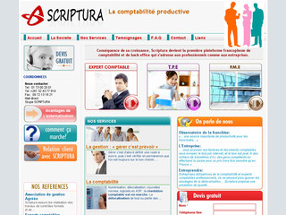 Aperçu visuel du site http://www.scriptura.biz