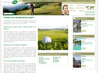 Aperçu visuel du site http://www.tourea-golf.com