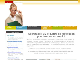 Aperçu visuel du site http://www.cv-secretaire.com