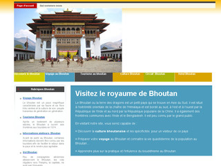 Aperçu visuel du site http://www.le-bhoutan.com