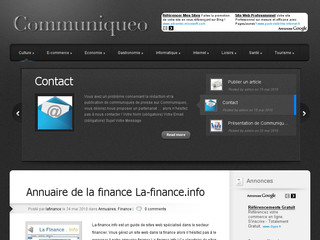 Aperçu visuel du site http://www.communiqueo.com