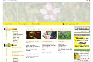 Aperçu visuel du site http://www.vins-ribeauville.com