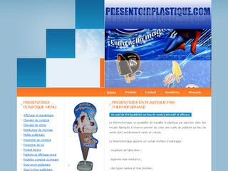 Aperçu visuel du site http://www.presentoirplastique.com