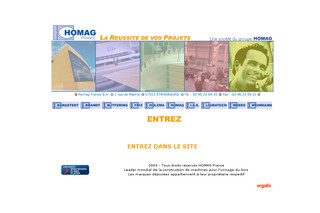 Aperçu visuel du site http://www.homag.fr