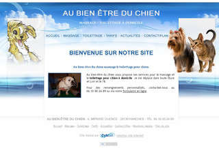 Aperçu visuel du site http://www.au-bien-etre-du-chien.com