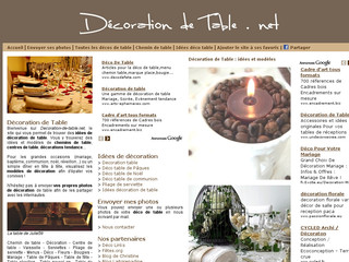 Aperçu visuel du site http://www.decoration-de-table.net