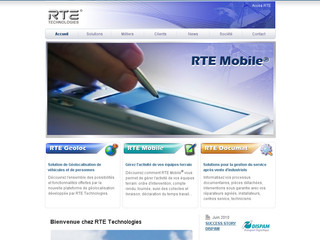 Aperçu visuel du site http://www.rte-technologies.com/