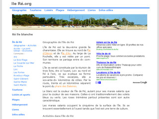 Aperçu visuel du site http://www.ile-re.org/