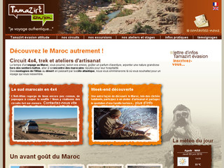 Aperçu visuel du site http://www.tamazirt-evasion-maroc.com