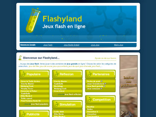 Aperçu visuel du site http://www.flashyland.com