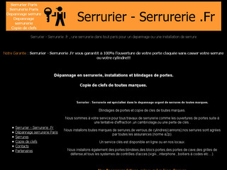 Aperçu visuel du site http://www.serrurier-serrurerie.fr