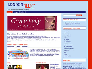 Aperçu visuel du site http://www.londonaddict.fr/