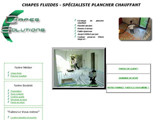Aperçu visuel du site http://www.chapes-solutions.fr