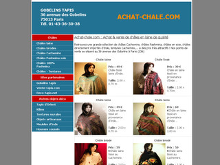 Aperçu visuel du site http://www.achat-chale.com