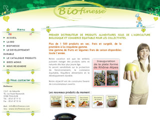 Aperçu visuel du site http://www.biofinesse.com