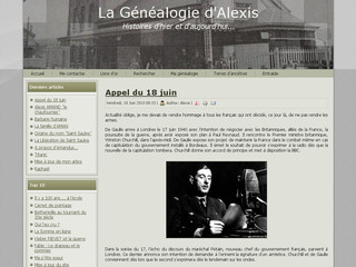 Aperçu visuel du site http://www.genealexis.fr