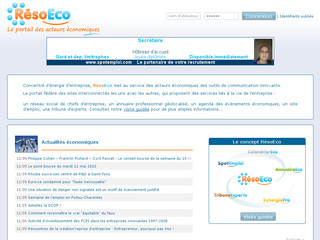 Aperçu visuel du site http://www.resoeco.com/