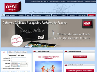 Aperçu visuel du site http://www.afatvoyages.fr