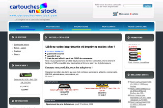 Aperçu visuel du site http://www.cartouches-en-stock.com