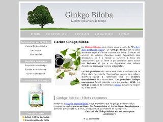 Aperçu visuel du site http://www.biloba-ginkgo.com