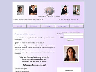 Aperçu visuel du site http://www.secretaire-liberale.fr