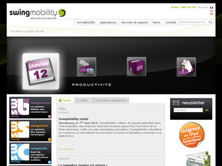 Aperçu visuel du site http://www.swingmobility.com