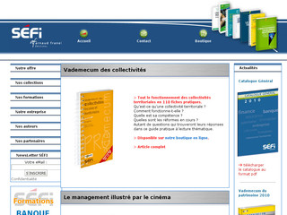 Aperçu visuel du site http://www.editions-sefi.com