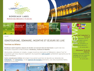 Aperçu visuel du site http://www.bordeauxlabel.com