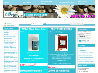 Aperçu visuel du site http://www.biovitae.fr