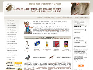 Aperçu visuel du site http://www.nuisible-boutique.com