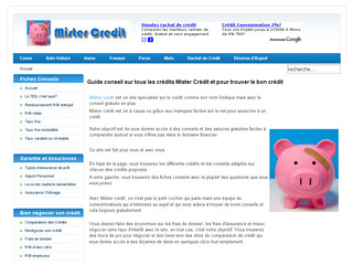 Mister crédit - Trouver la bonne offre de crédit - Mister-credit.fr