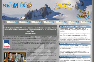 Aperçu visuel du site http://www.skimax-chamonix.com