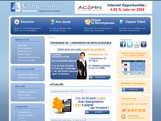 Aperçu visuel du site http://www.epargnissimo.fr