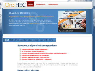 Réussissez vos oraux des écoles de commerce - Oralhec.fr