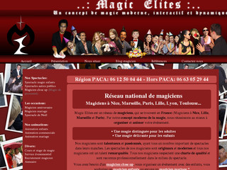 Aperçu visuel du site http://www.magicelites.com/