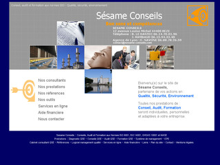 Aperçu visuel du site http://www.sesame-conseils.com/