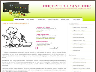 Aperçu visuel du site http://www.coffretcuisine.com/