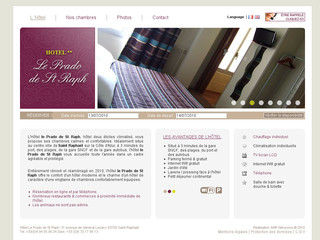 Aperçu visuel du site http://www.hotel-lepradodestraph.com